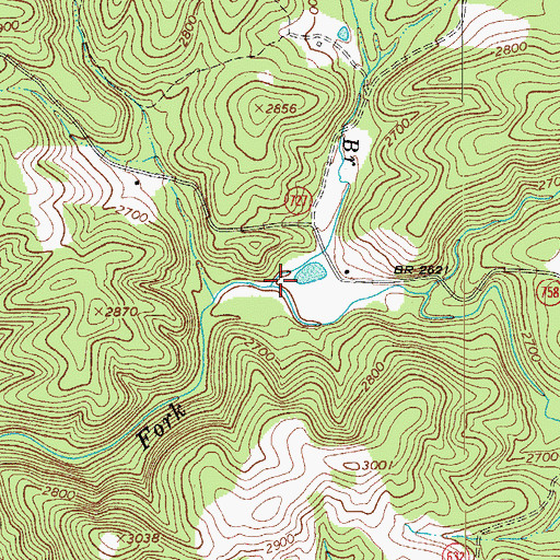 Topographic Map of Buffalo Branch, VA