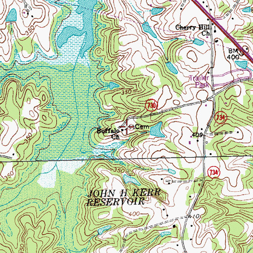 Topographic Map of Buffalo Church, VA