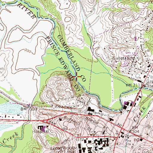 Topographic Map of Buffalo Creek, VA
