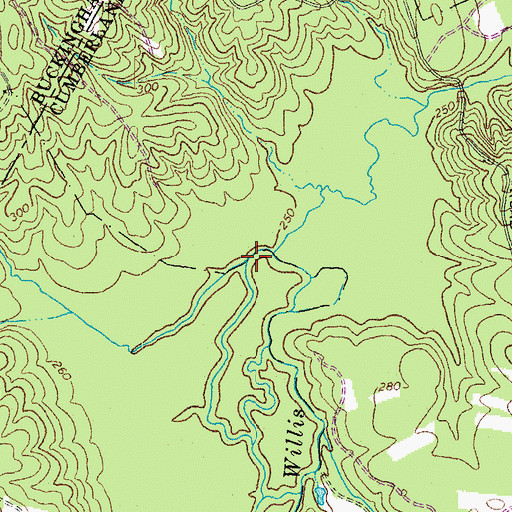 Topographic Map of Buffalo Creek, VA
