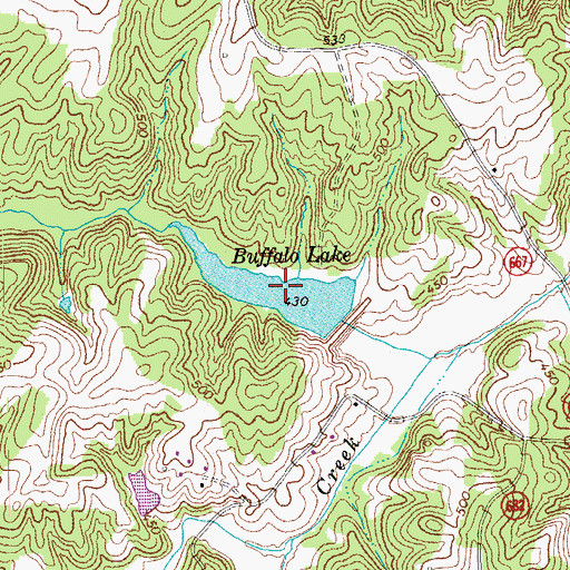 Topographic Map of Buffalo Lake, VA