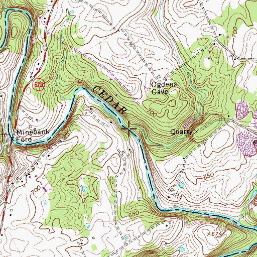 Topographic Map of Buffalo Marsh Run, VA