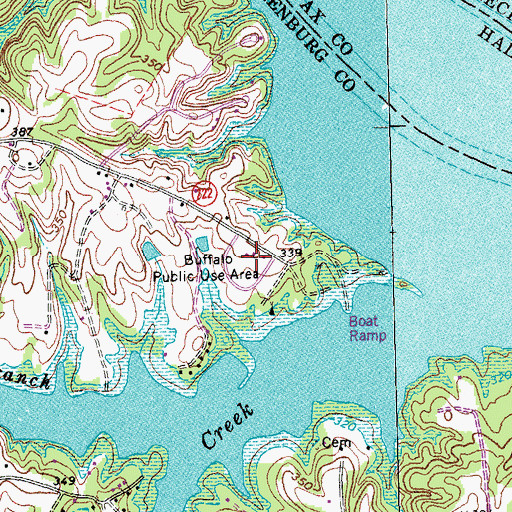 Topographic Map of Buffalo Public Use Area, VA
