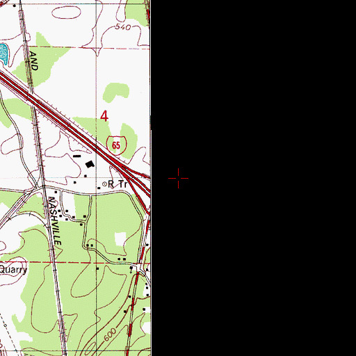 Topographic Map of Dargin Community Center, AL