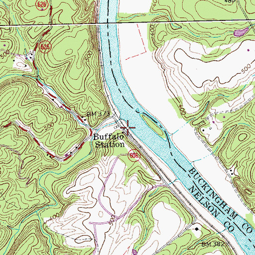 Topographic Map of Buffalo Station, VA