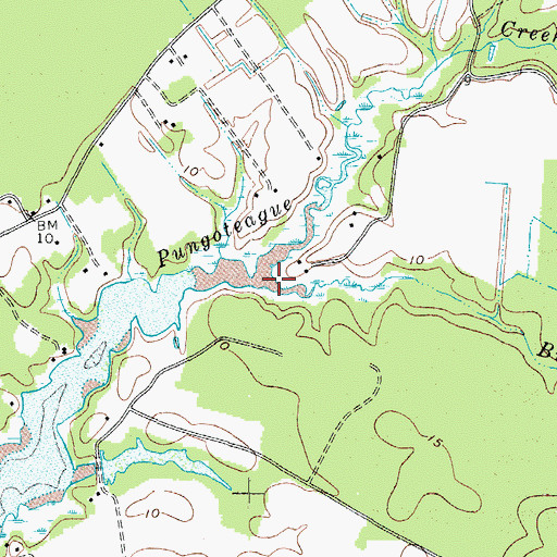 Topographic Map of Bull Branch, VA