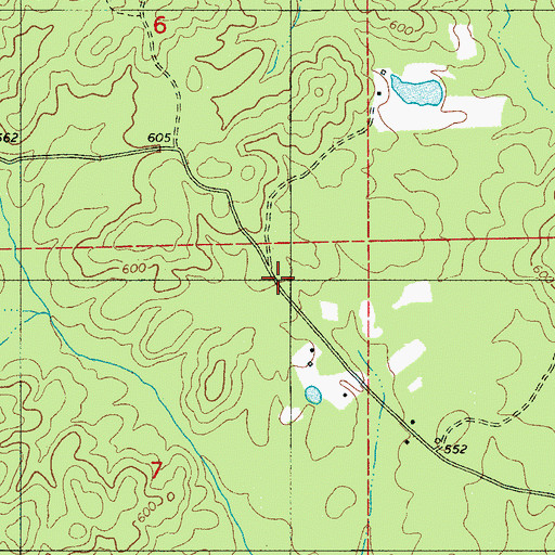 Topographic Map of Davis School (historical), AL