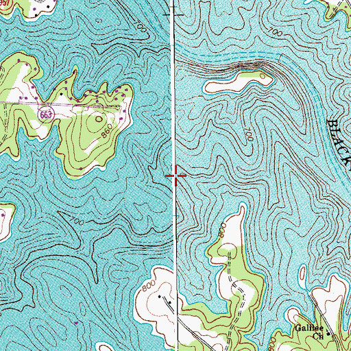 Topographic Map of Bull Run, VA