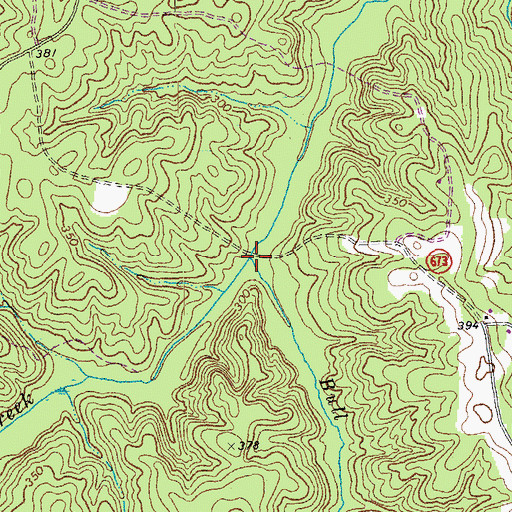 Topographic Map of Bull Run Creek, VA