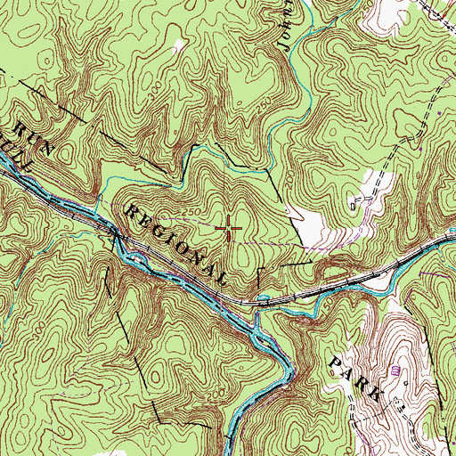 Topographic Map of Bull Run Regional Park, VA