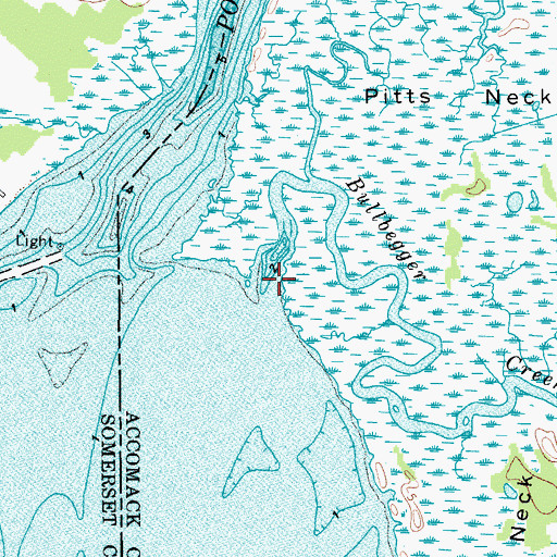 Topographic Map of Bullbegger Creek, VA