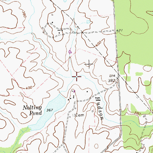 Topographic Map of Bunch Creek, VA