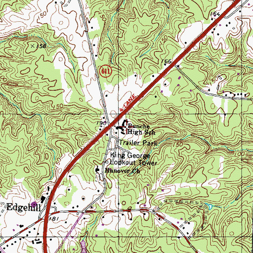 Topographic Map of Ralph Bunche High School (historical), VA