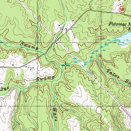 Topographic Map of Bundys Swamp, VA