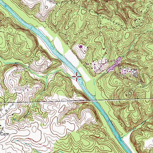 Topographic Map of Burke Creek, VA