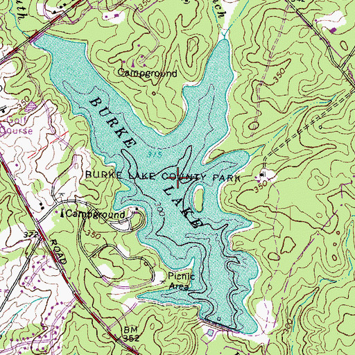 Topographic Map of Burke Lake, VA