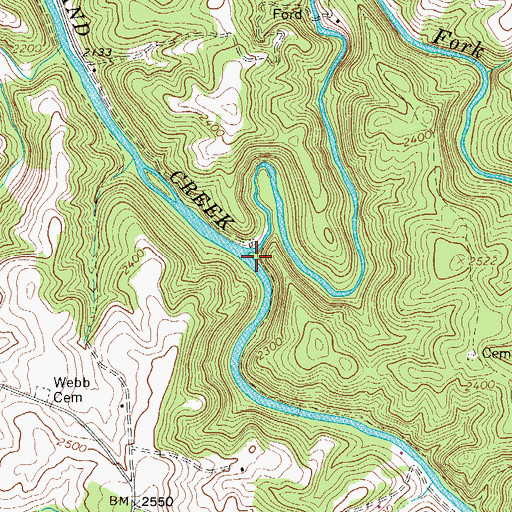 Topographic Map of Burks Fork, VA