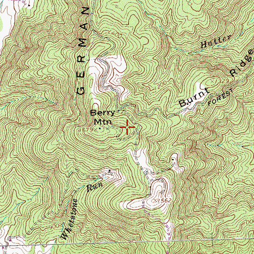 Topographic Map of Burnt Ridge, VA