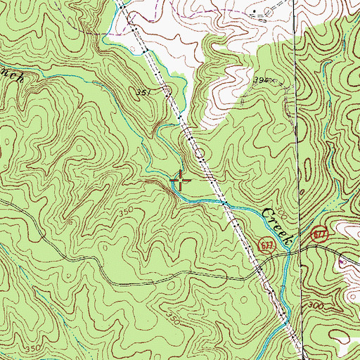 Topographic Map of Burton Branch, VA