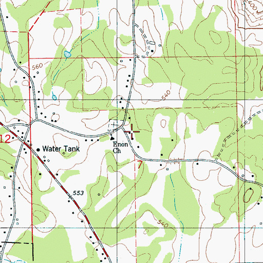 Topographic Map of Dry Valley, AL