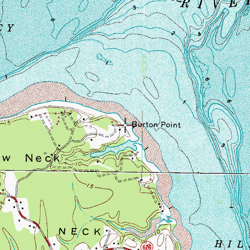 Topographic Map of Burton Point, VA