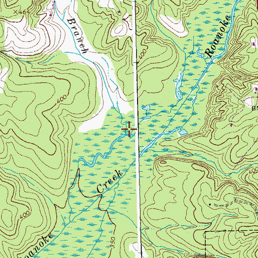 Topographic Map of Bush Ford Branch, VA