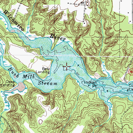 Topographic Map of Bush Mill Stream, VA