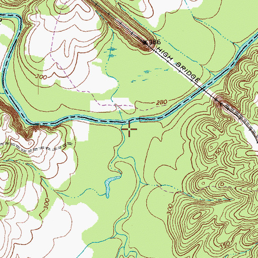 Topographic Map of Bush River, VA