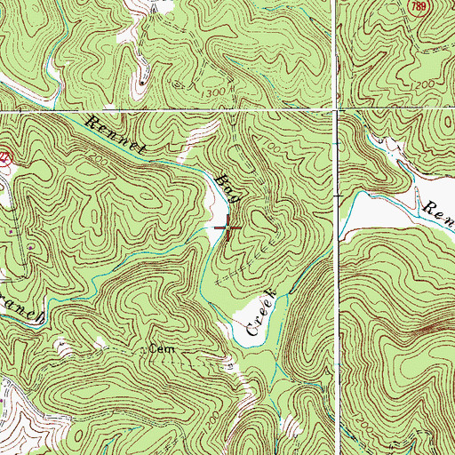 Topographic Map of Buttermilk Branch, VA