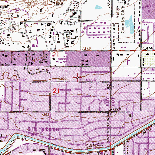 Topographic Map of Kaibab Elementary School, AZ