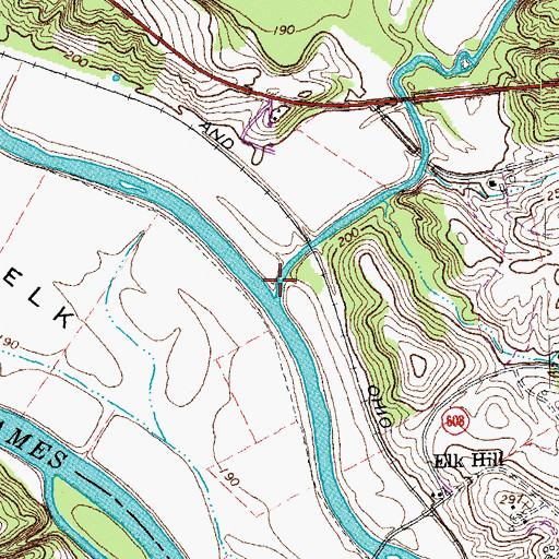 Topographic Map of Byrd Creek, VA