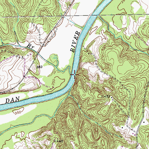 Topographic Map of Byrds Branch, VA