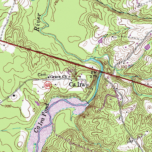 Topographic Map of Ca Ira, VA