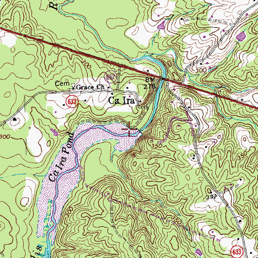 Topographic Map of Ca Ira Pond, VA