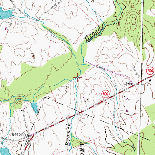 Topographic Map of Cabin Branch, VA