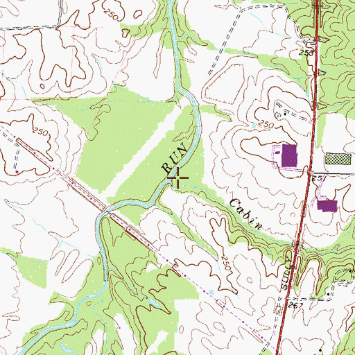 Topographic Map of Cabin Branch, VA