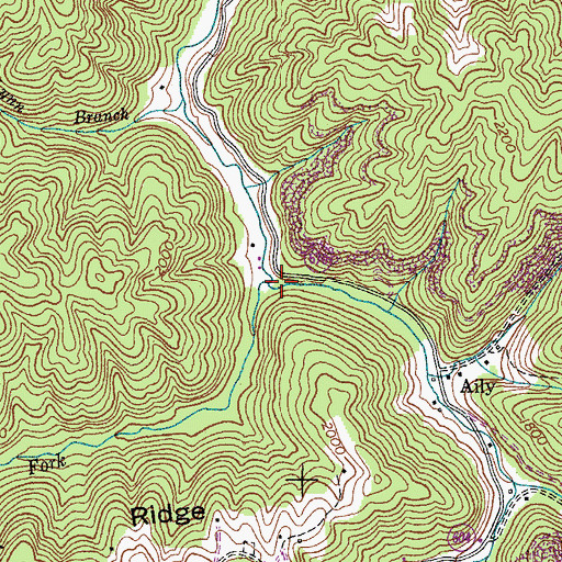 Topographic Map of Cabin Fork, VA