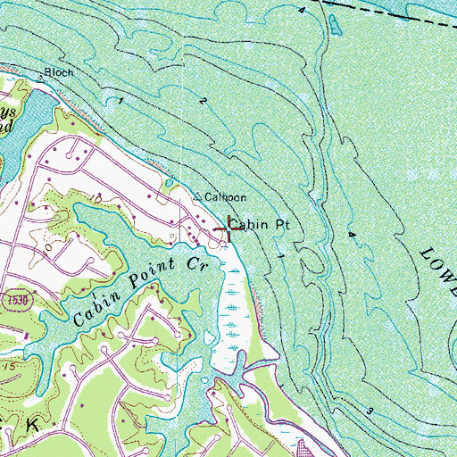 Topographic Map of Cabin Point, VA
