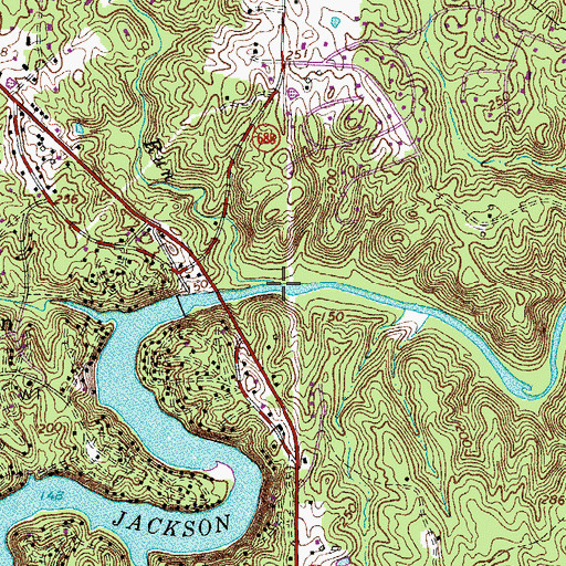 Topographic Map of Cabin Run, VA