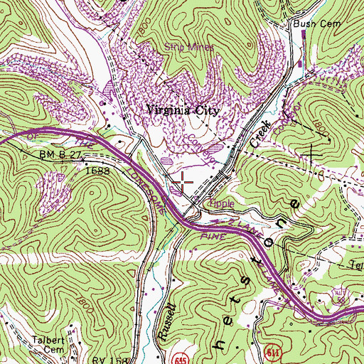Topographic Map of Caledonia Hollow, VA