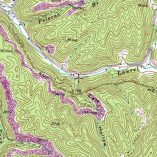 Topographic Map of Calf Hollow, VA