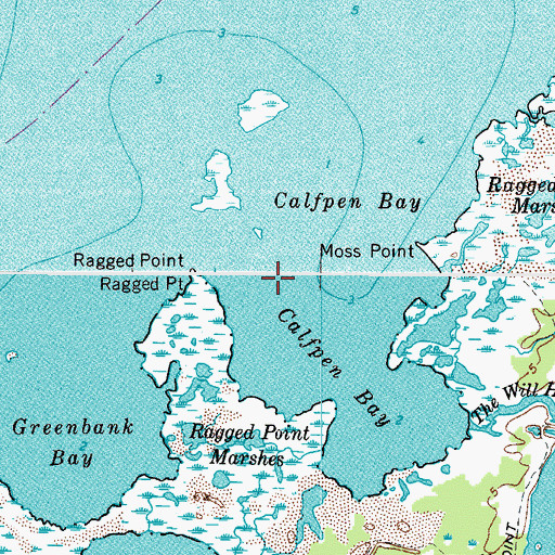 Topographic Map of Calfpen Bay, VA
