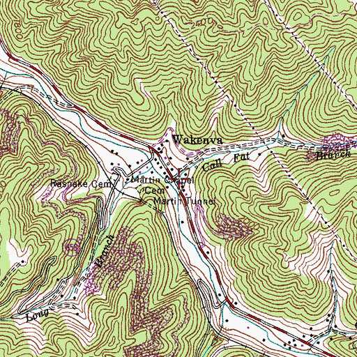 Topographic Map of Call Fat Branch, VA