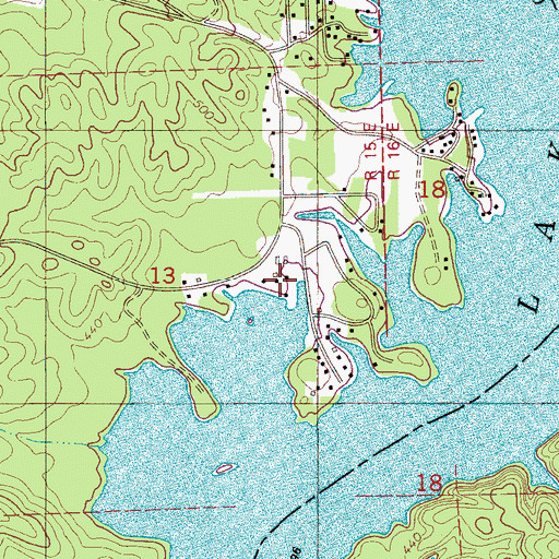 Topographic Map of Etress Fish Camp, AL
