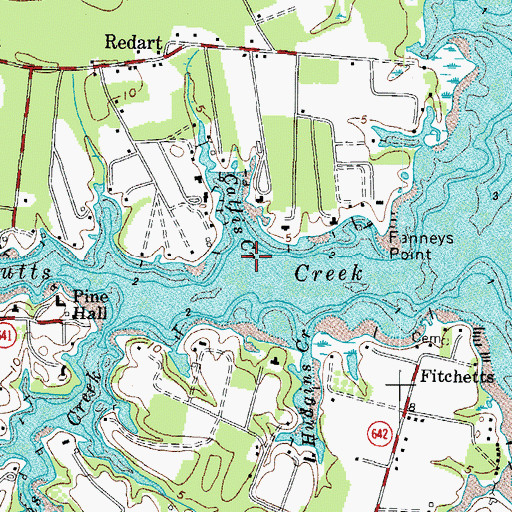 Topographic Map of Callis Creek, VA