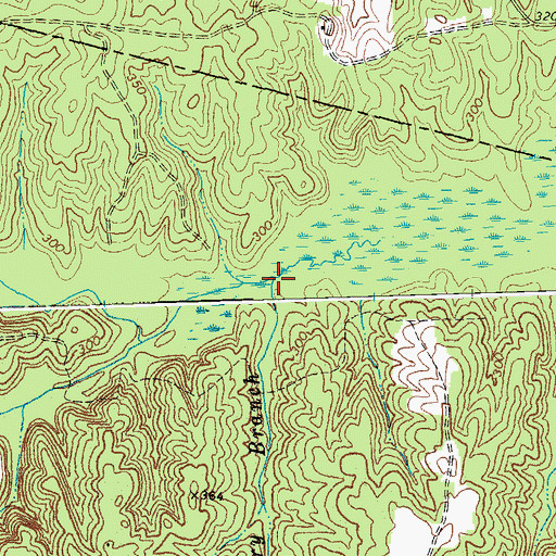 Topographic Map of Calvary Branch, VA