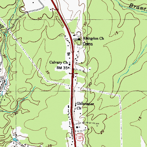Topographic Map of Calvary Church, VA