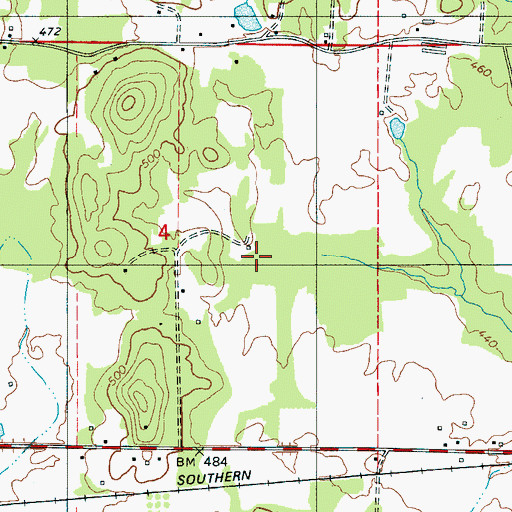 Topographic Map of Farr Cemetery, AL