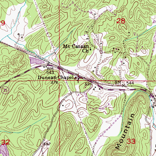 Topographic Map of First Born Church, AL