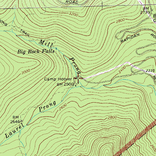 Topographic Map of Rapidan Camp, VA